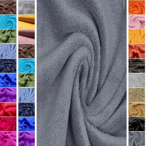 StoffBook Grau Polarfleece Fleece Fleecestoff für Bekleidung und Decken | Weich, hochwertig und vielseitig, Stoff für Bekleidung, Decken und Näharbeiten, Microfleece und Wellness-Fleece