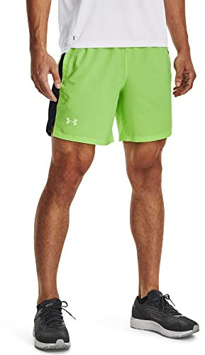 Under Armour Men's Standard Launch Stretch Woven 7-Inch Shorts, Quirky Lime (752)/Green, Large