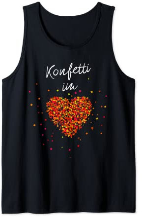 Konfetti im Herzen Fasching Karneval Konfetti Kostüm Outfit Tank Top