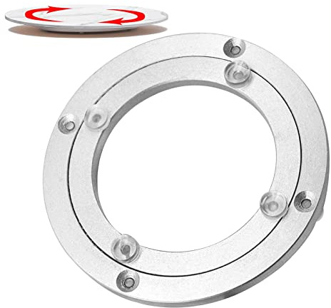 Duchunsheng Kugellager Drehbar 300 400 500 600mm Stumm Drehplatte Drehlager Drehscheibe Für Runden Esstisch, Drehkranz Aus Aluminium Für Esstisch TV Monitor Fernsehtisch Küchenregal