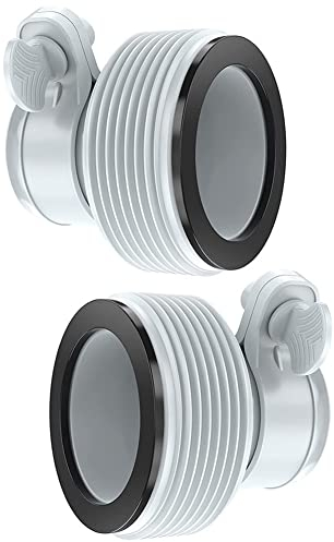 2 Stück Adapters Schlauchadapter Schlauchverbinder Ersatz Poolschlauch Adapter Übergangs Schlauchstück Schlauchumwandlungs Adapter Gartenschlauch Wasserhähne Adapter Gewinde für Pumpen Pool Kits