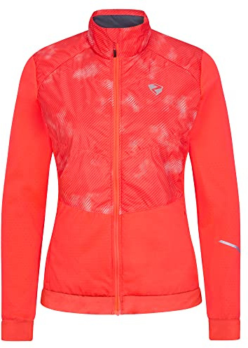 Ziener Damen NARINA Funktions- / Hybrid-Jacke Bergsport | wattiert, winddicht, Primaloft, hot red stripe, 42