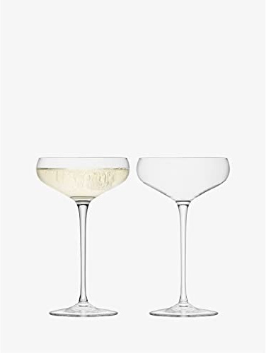 LSA Wine Champagne Saucer 300ml Clear Set of Two
