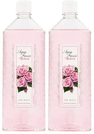 AGUA FRESCA DE RUY - Rosas Pack de 2 x 750 ml, Perfume Unisex, Colonia Hombre y Mujer, Eau de Toilette Masculina y Femenina, Aroma Cítrico y Floral, Fragancia Suave y de Larga Duración