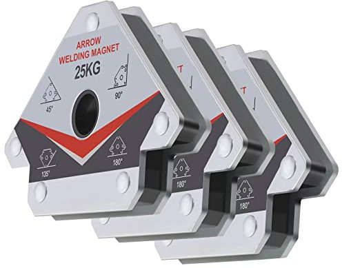 GUTIMORE 55LB Welding Magnet 3pcs,Magnetic Arrow Holder and Clamps, 45 90 135 Degree Angle Holding Magnet, Holding Power Welding Accessories