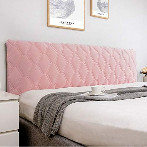 DEVINK Multifunktional Bett Kopfteil Dreieck Gepolstert, Dekorativ für, Ergonomie Rückenlehne Wandkissen, Tragbar Kopfstütze Wandschutz, mit Abnehmbarem Bezug Grau Kordsamt(180cm,Pink)