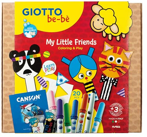 Giotto be-bè, Set Creativo para Colorear, My Little Friends, 20 piezas