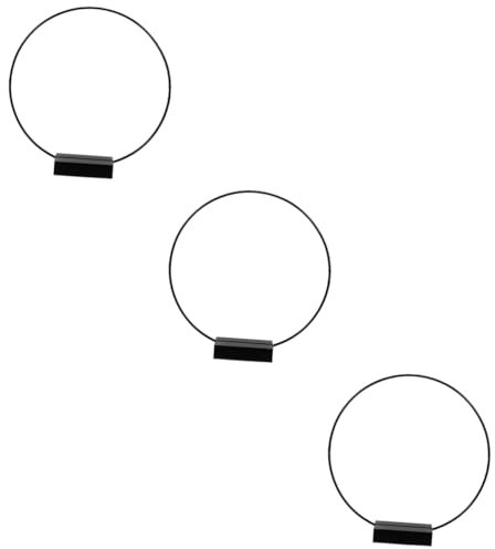 Zerodeko 3 Sätze Kranz Kreis Rahmen Dekor Girlande Ringe Kranzform Reifen Zum Basteln Metallreifen Metall Ring Reifenmittelstück Mit Ständer Hölzern Metallische Linie Holz