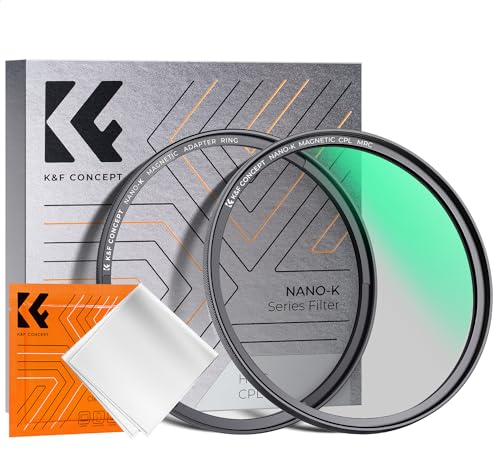 K&F CONCEPT Nano-K Filtro Magnetico, Filtro Polarizzatore Circolare Magnetic Filter CPL in Vetro Ottico con Nano-Rivestimento per Obiettivi 52mm(Incluso Un Panno di Pulizia)