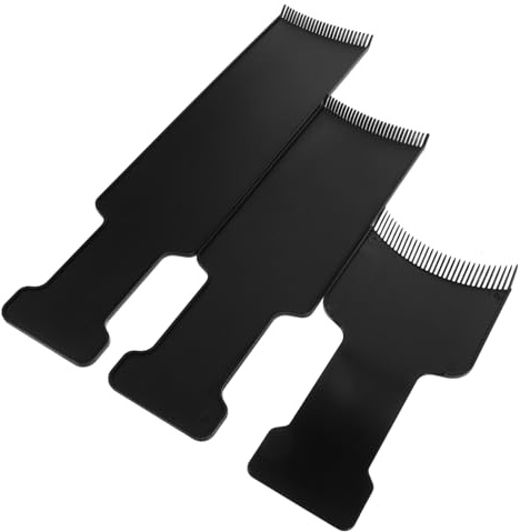 Ipetboom 3pcs Highlighting Board Dye Cream Hair Stylist Tool Balayage Board for Hair Coloring Highlight Comb Diy Home Salon Use