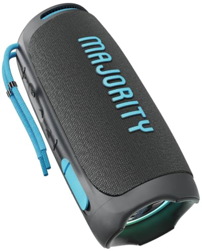 MAJORITY Move 3 Portable Bluetooth Speaker Wireless | Dynamic LED Effects | 30H Long Battery Life, 40W Sound, Speaker Bluetooth 6.0 | IP67 Waterproof & Dust-Resistant | USB-C Charging
