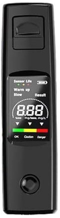 Generisch Airlow 2.0 Alkoholtestgerät, Präziser Alkoholtester für Ihren Alltag, Präziser Atemalkoholmesser mit LCD-Display & Sofortmessung, Tragbar & zuverlässig für den Alltag (Schwarz)