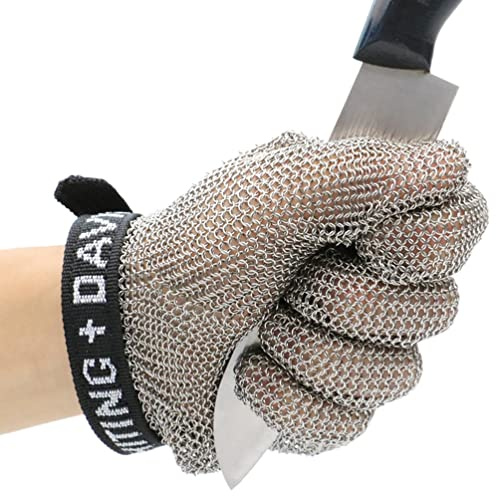 Gloves， Anti-Cut Gloves Stainless Steel Cut Resistant Gloves, Chef Butcher Tailor Men and Women Safety Work Gloves, Food Safety(1pcs/M)