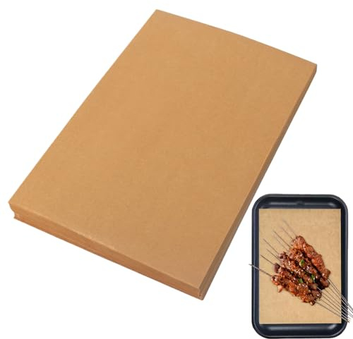 Pergamentpapier 100 Stück Backpapier Zuschnitte 23 X 33 Cm Butterbrotpapier Wasserdicht Antihaft Quadratisches Ungebleichtem Zum Backen Wachspapier Für Burger Sandwiches Backen Kochen Braten