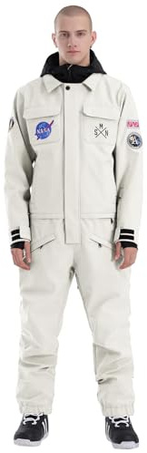 GSOU SNOW Men Ski Suit One Piece Snowsuit Snowboard Jacket Waterproof Ski Jumpsuit Snow Outfit Windproof Insulated Winter Sports