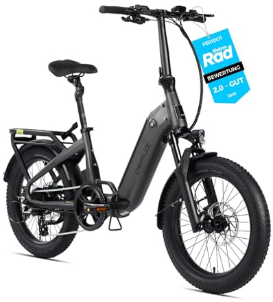 DERUIZ E Bike Peridot 2.0 Gen.E Bike Herren Klapprad Elektrofahrrad 20 * 3.0-Inch Ebikes 48V 500Wh Akku 8-Gang,Hydraulische Bremsen,Faltbares Pedelec-150 KM