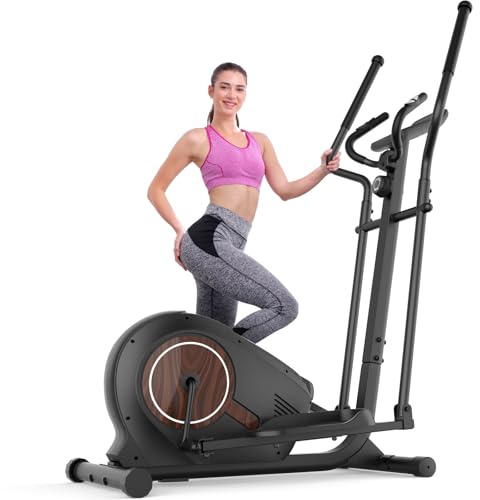 ANCHEER Elliptical Exercise Machine, Elliptical Trainer for Home Gym, Exercise Equipment 500Lbs Max Weight, Ultra-Silent Elliptical Machine, with Smooth 14 Resistance Levels & Pulse Rate Grips