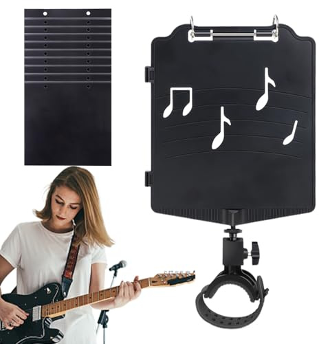 Notenständer, großes Fassungsvermögen, stabil, tragbar, verstellbar, für Flöte, Musik, Buchständer, für Violine, Klavier, Ukulele, Gitarre, Trompete, Klarinette