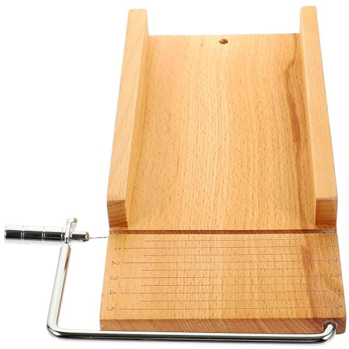 Ipetboom Trancheuse à Fromage en Bois et Acier Inoxydable avec Fil à Trancher Outil Manuel Multifonction pour Beurre Fromage Dur et Fruits Ustensile Cuisine Pratique pour Maison et