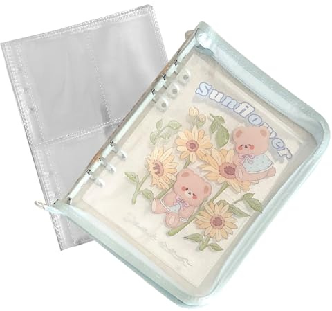 Raccoglitore ad anelli, portatile, formato A5, a 6 anelli, per ufficio, per insegnanti, famiglia, scuola, pendolari, esterni, interni, viaggi, casa, aula