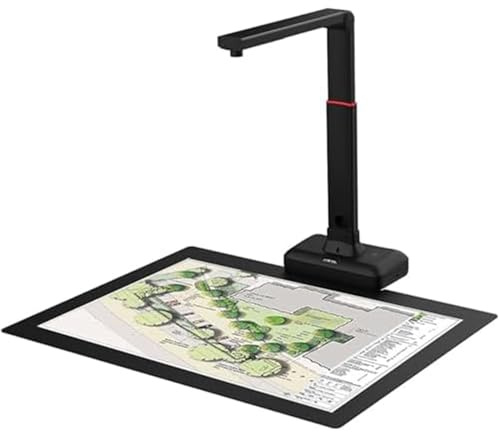 S21 A2 Overhead Scanner, A2/A3 Large Format Camera Scanner for Book & Document, Auto Flatten & Fingerprint Removal Technologies, 23MP High Resolution Maximum Scanning Range: 420X297 Mm