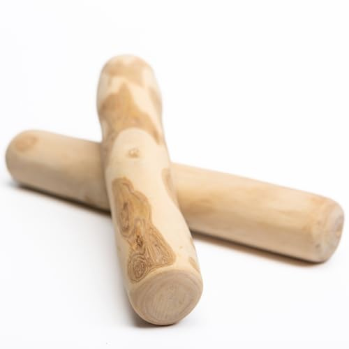 Dilecti Kaffeeholz für Hunde – Langlebiger Kauknochen und Robuster Kauartikel aus Holz, der den Kautrieb Befriedigt – Größe L, 2er-Pack