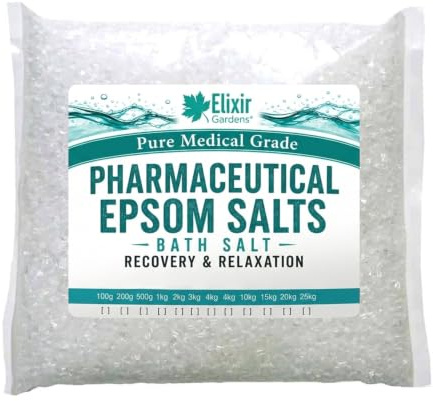 Elixir Gardens Epsom Salts | 10Kg Bag x 2 | 100% Medical Pharmaceutical | Magnesium Sulphate