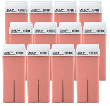 12 x Cera depilatoria Roll On cartucce da 100 ml – Roll-on Cera per depilazione – Depilion
