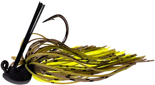 Zeck Skirted Jig Fransen Jighaken - Fransenköder Jigkopf, Größe/Gewicht:Gr. 1/0 / 10g, Zeck Farbe:Moor Kiwi