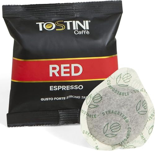 Tostini Caffè - Espresso Red Da 150pz | Cialde Caffe | Caffe Cialde Miscela Robusta Ed Arabica | Caffè In Cialde Con Note Di Cacao E Cioccolato Fondente | Confezione Cialde Caffè | Made In Italy