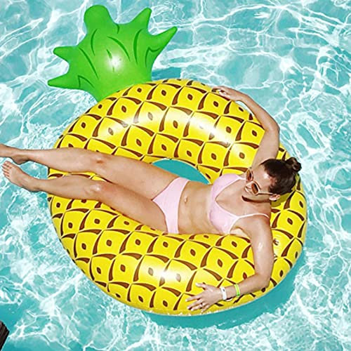 Anillo de Natación Inflable Piscina Gigante Salón Piscina para Adultos Flotador Círculo de Natación Piscina Amarillo 71 * 47 ''
