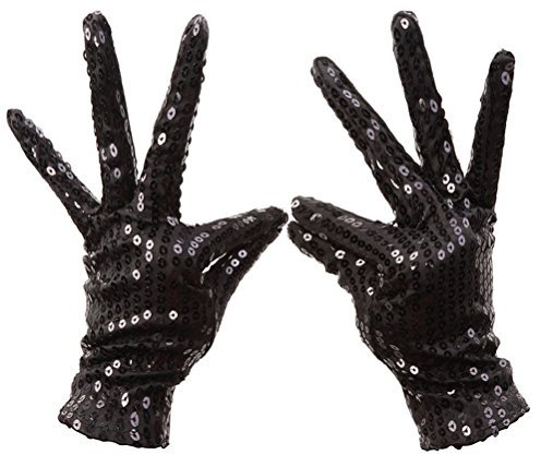 Paillettenhandschuh Glitzer Handschuhe Silberne Handschuhe Damen Kostüm Männer Diamant-strass- Trachten Kurz Kleidung Fräulein