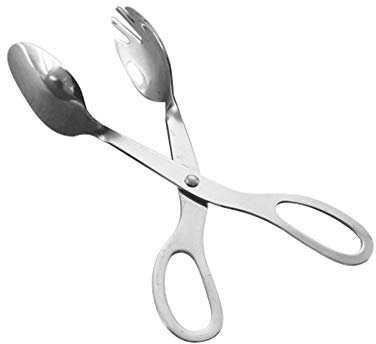 Pinze da cucina in acciaio inox, pinza per insalata, pinze per arrosti, pinze per arrosti, pinze per alimenti, forbici per pane, pinze per grigliate, pinze per grigliate (S: 8 pollici)