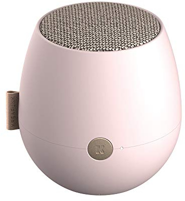 KREAFUNK aJAZZ Haut-Parleur Design Bluetooth avec contrôle Vocal et Technologie de Charge sans Fil Qi Rose poudré