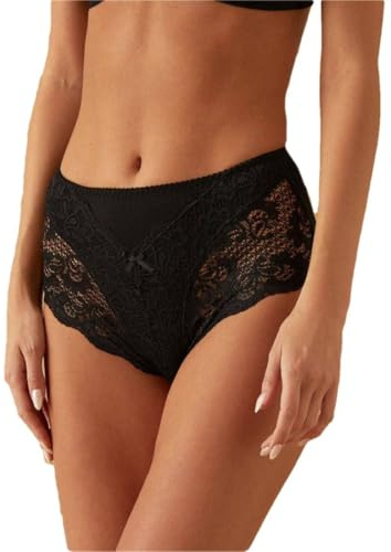 JADEA Slip Midi Donna 792 6 Pezzi - Cotone Modal e Pizzo per Comfort e Raffinatezza, Nero, M