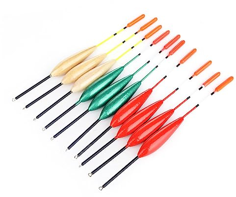 BCOATH 10pcs Fishing Floats Large Buoyancy Bobbers for Lake Fishing