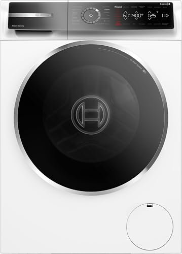 Bosch WGB24402IT Serie 8 Lavatrice smart a carica frontale, 9 kg, 1400 giri, Efficienza energetica A -50%, motore inverter con 10 anni di garanzia, riduce le pieghe, Bianco, 60 Cm