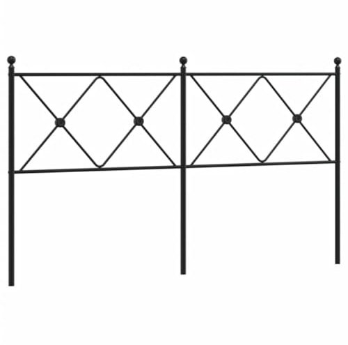 HETFTJN Rückenpolster Wand Wandkissen Kopfenden Wandschutz Bett - Kopfteil Metall Schwarz 160 cm für Herbergen Bett Gästezimmer Schlafräume