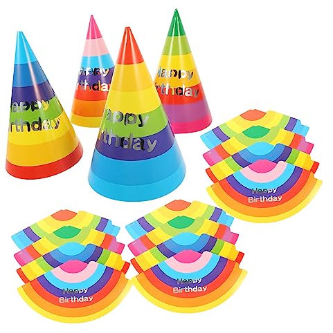 ifundom 32-teiliges Partyhüte-set für Jungen und Mädchen Geburtstagshüte-set Lustige und Entzückende Geburtstagsmütze für Partydekorationen für Jungen und Mädchen