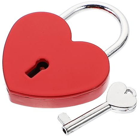KITANDOVE 1Stk Liebesschloss rotes Herz Vorhängeschloss Koffer Vorhängeschloss schlösser für spinde sicherheitsschloss langlebiges Vorhängeschloss Sicherheitsvorhängeschloss Zinklegierung