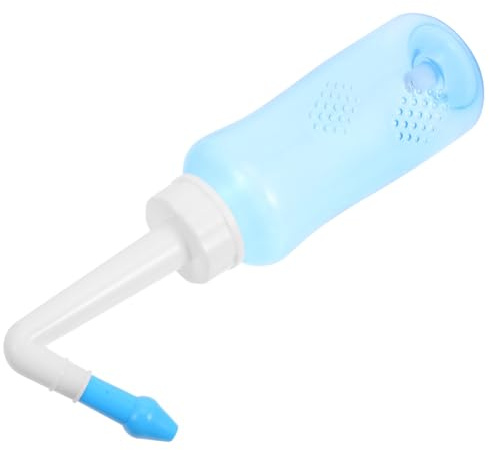 IWOWHERO Manuelle Nasenspülflasche 300ml aus Pp mit Einstellbarem Wasserfluss für Nasenreinigung bei Erwachsenen und Kindern Tragbarer Nasenspültopf zur Nasennebenhöhlenpflege