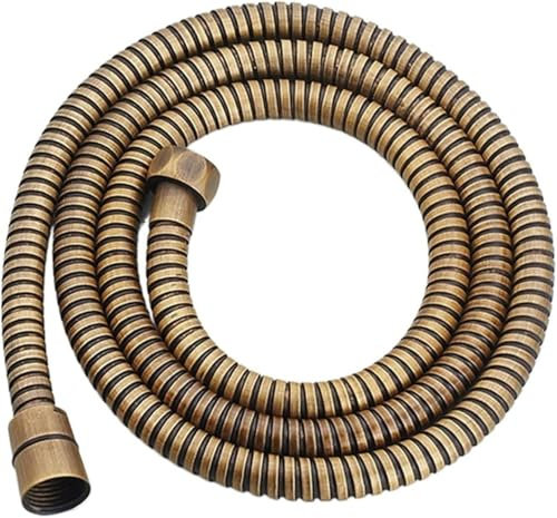 Bidet-Schlauch, Feder-flexibler Duschschlauch, Duschschnur, Duschrohrschlauch, 1 Stück, Antik-Messing, Edelstahl, flexibler Duschschlauch, lange Badezimmer-Duschwasserschlauch-Verlängerung, Sanitär