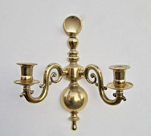 Wandkerzenhalter Gold Messing Kerzenleuchter KLAVIERLEUCHTER 30 cm Mehrarmig