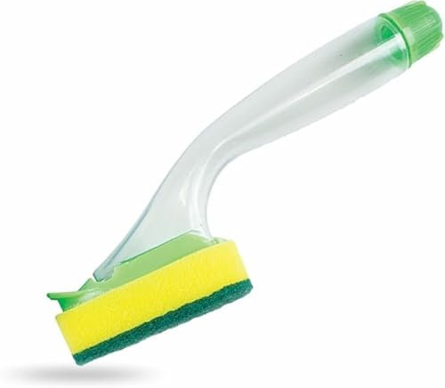 BG Bulk Price 8 X Soap Dispensing Dishwashing Cleaning Scourer Sponge Scrubbers with Handle