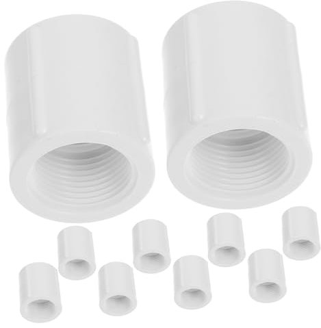 Raccordi Pvc per Tubi Acqua 3/4 Pollici, 10 Pezzi Bianco
