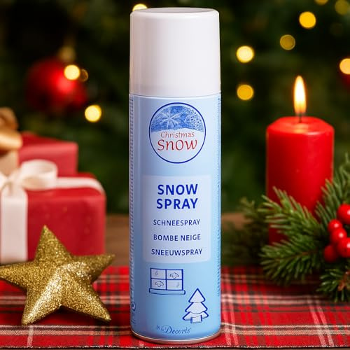 Spray Neve Artificiale 150ml, Effetto Neve Realistico per Vetri, Alberi e Decorazioni Natalizie, Bomboletta in Metallo - Varzi dal 1956