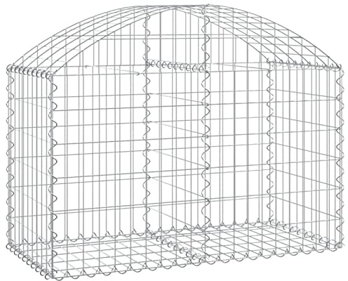 Gabions for Landscaping and Erosion Control, Zinc-Coated Metal Garden Rock Cages, Durable Outdoor Decoration, 100x50x40/60 cm Stone Holders