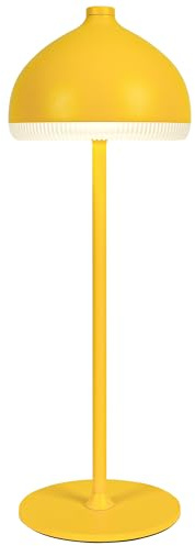 LuminexDesigns Lampada da Tavolo Senza Fili Ricaricabile VIOA TL13 | Lampada da Tavolo Ricaricabile,5200mAh, IP54, 3 tonalità – per comodino, soggiorno, terrazza, giardino, balcone e cena,Giallo