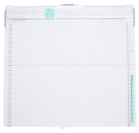 Fockety Massicot à papier avec règle graduée, coupe-papier artisanal 12 x 12 pouces avec pliage de papiers, outil de coupe et de rainurage précis pour les loisirs créatifs DIY