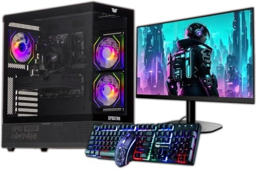 Veno Scorp Gaming PC Bundle – AMD Ryzen 3 3100 Processor, AMD RX550 4GB 2GB, 16GB RAM, 256GB SSD + 500GB HDD, Windows 11, Neonzilla Case + 22” Monitor, Keyboard & Mouse